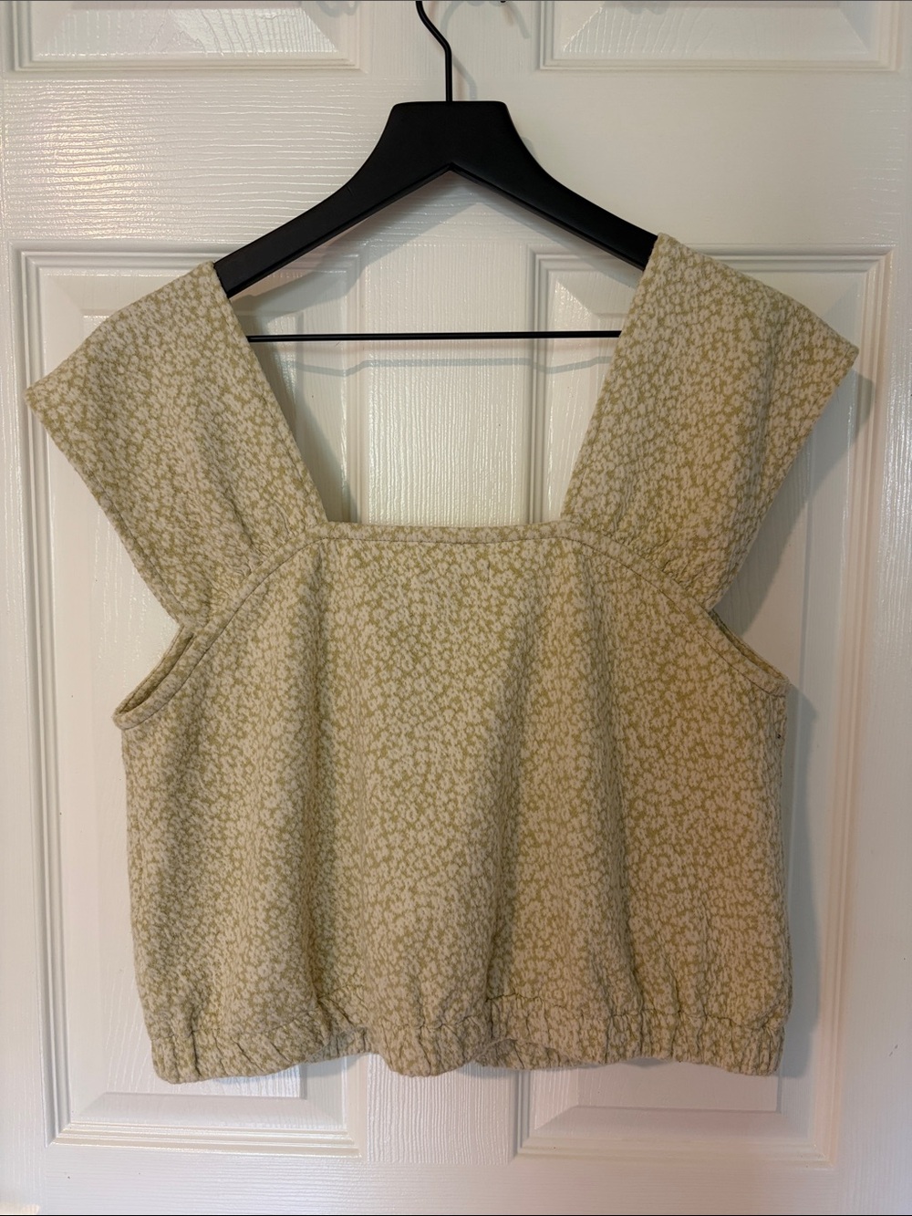 Madewell | Floral Jacquard Button-Front Top in Faded Seagrass | Size Medium - Picture 2 of 7
